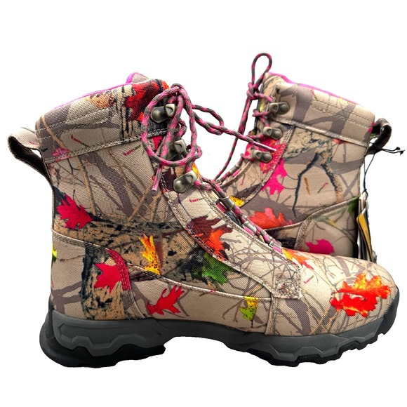 NEW Ariat Hot Leaf 7 Waterproof 400 Gram Hunting Boots Womens 11B Camo Scentmask - Picture 8 of 16